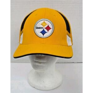Pittsburgh Steelers Hat Cap‎ Fitted Mesh Size S/M Reebok Onfield